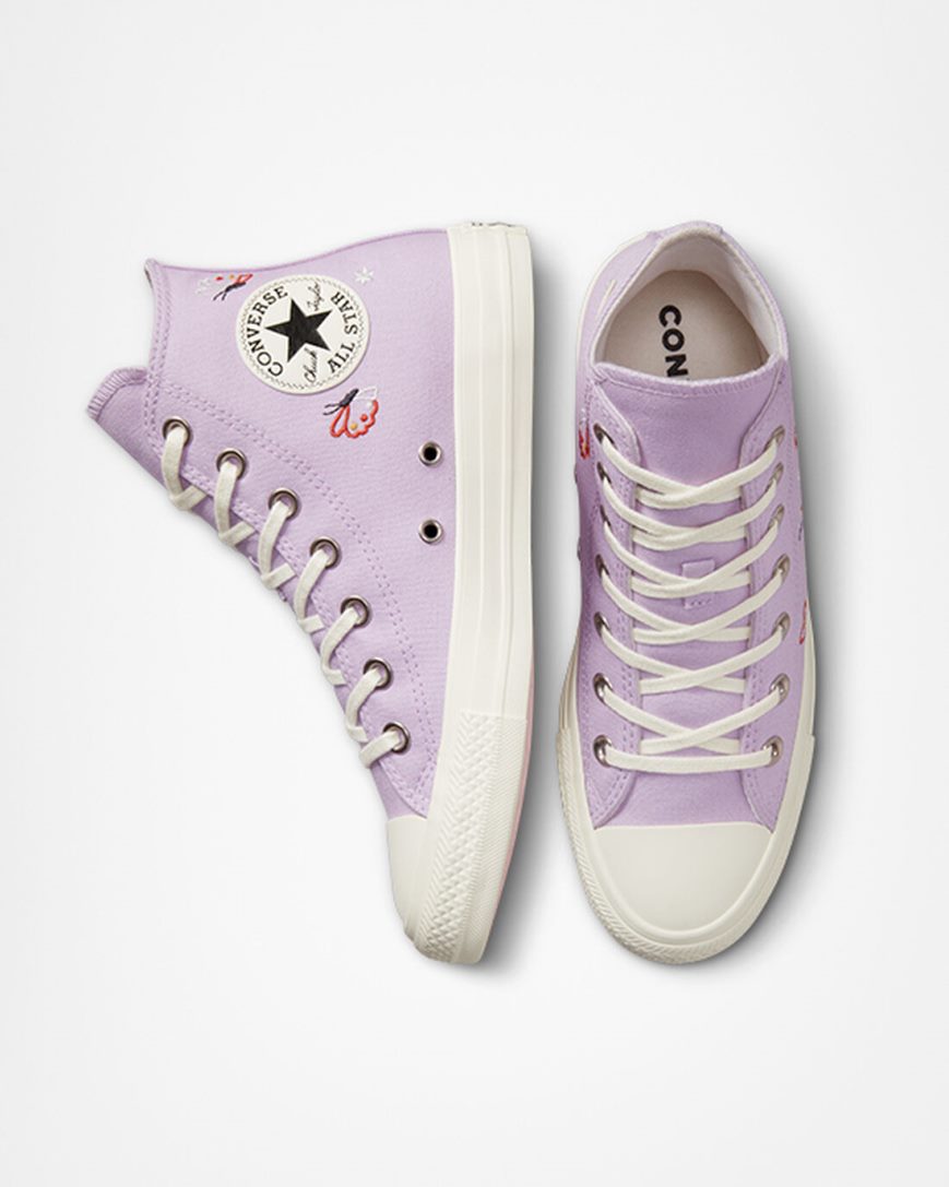 Tenisky Vysoke Converse Chuck Taylor All Star Butterfly Wings Damske Nachový Čierne | SK BZQFK5